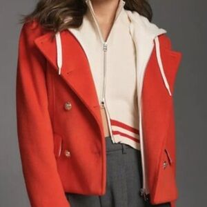 Anthropologie Maeve Red and Cream Apparel